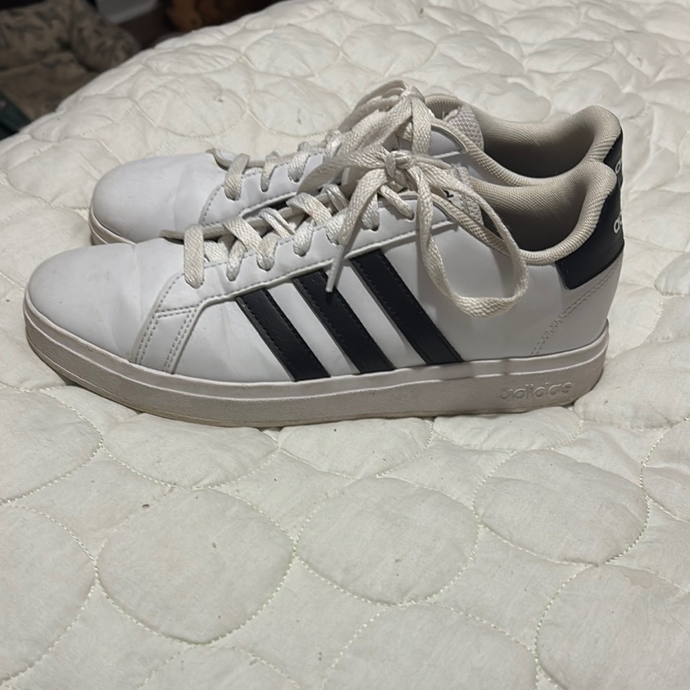 Adidas White and Black Superstar Sneakers